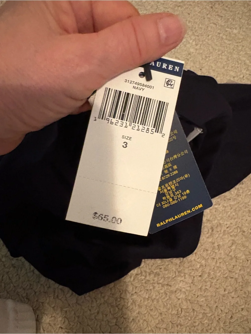Polo Ralph Lauren Girls size 3 NWT $65 Pleated Mini Skort navy - Picture 12 of 13